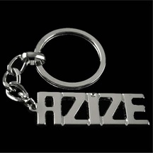 Azize - 601 - - Nazblsmm - İsimli Anahtarlık Çok Renkli