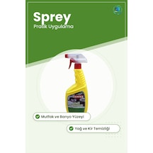 Yağ Çözücü Ve Kireç Sökücü Spreyli Mutfak Banyo Temizlik Sprey Pr Tekli