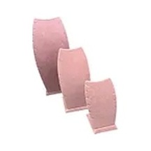 Yerli Üretim Süet Kumaş Pembe Renk Üçlü Takım Kolye - Zincir Ayaklı Stand Çok Renkli