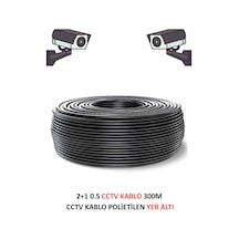 Fury Yer Altı Cctv Kablo 2+1 0.5mm Polietilen Güvenlik Kamera Kablo 300m