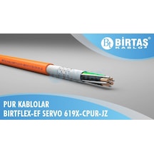 Birtaş Ef619x-cpur-jz-4x2.5 ,kesit 2.5mm² 4-damar/çok Telli Blendajlı Hareketli Pur Servo Motor Kablo