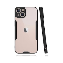 Apple  Uyumlu - iPhone 14 Plus Kılıf Platin Silikon - Siyah Çok Renkli