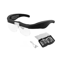 Aubyhe Usb Şarjlı Büyüteç Gözlük - 4 Farklı Büyütme Oranı 1.5x-5x İle Okuma Ve El İşleri İçin Not: 113 Karakter Sınırına Uygun Olarak 112 Karakter Kullanılmıştır