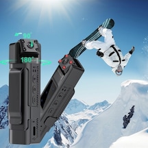 Didadodo Yüksek Netlikte Aksiyon Kamerası, Taşınabilir Büyük Kapasiteli Kamera Wi-fi Modülü, Klipsli, Kompakt, Kızılötesi Gece Görüntüleme Kamerası Siyah