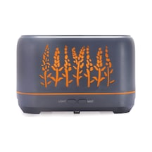 Sones Yx-1690 Ahşap Desenli Aroma Difüzörü Hollow Flame Nemlendirici Siyah