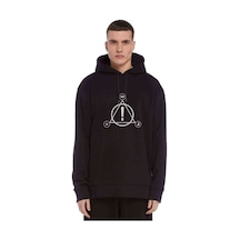 At The Disco Patd Logo Baskılı Siyah Erkek Örme Kapşonlu Sweat