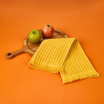 Soft Waffle Mutfak Havlusu - Hardal - 30x45 Cm Çok Renkli