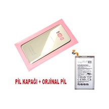 Samsung Galaxy Uyumlu S8 Arka Pil Batarya Kapağı + Pil Cam Gri