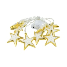 Soulader Usb İle Çalışan 1.65 Metre 10 Işıklı Sıcak Beyaz Led Yıldız Ve Ay Aydınlatma Dekor Işık Demeti Çok Renkli