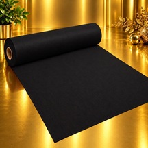 15 Metre Siyah Tela Kumaş Elyaf Kumaş Noel Yılbaşı Süsleme Kumaşı 70 Cm