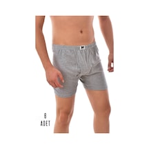 Erkek Gri 6 Adet Tutku Paçalı Boxer Gri 0111 001