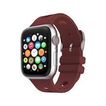 Apple Watch Ultra 49mm Uyumlu Kordon Delikli Tasarım Silikon Mürdüm