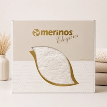 Merinos Elegans Çift Kişilik Battaniye Ekru