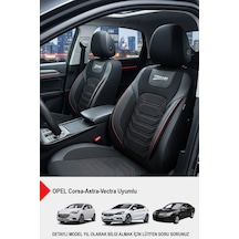 Titanyum Serisi Lüks Keten Üniversal Oto Koltuk Kılıfı Opel Corsa-astra-vectra Uyumlu Kırmızı