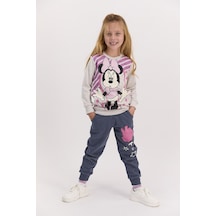 Minnie Mouse Lisanslı Bejmelanj Kız Çocuk Eşofman Takımı
