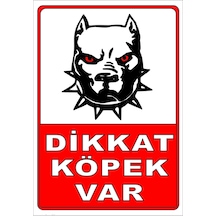 Dikkat Köpek Var Levhası 25x35 Cm Galvaniz Saç 0,4 Mm