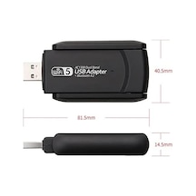 Adaptör Wifi Ağ Kartı Masaüstü Bilgisayar Pc İle Uyumlu 2,4g 5g Destekler 1300mbps Usb 3.0 Dual Band Usb Adapter 2,4ghz-5,82ghz Ac1300
