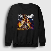 Presmono Unisex Hell On Stage Manowar Sweatshirt Siyah