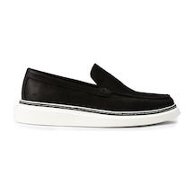 Deery Erkek Hakiki Nubuk Siyah Loafer Ayakkabı - Ek111msyhc01 Siyah