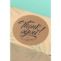 Thank You Supporting Us Kraft Sticker 3x3cm St2222 Çok Renkli