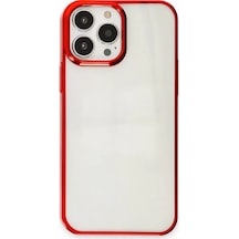 Newface Apple İphone 13 Pro Max Kılıf Element Silikon - Kırmızı