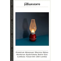 Premium Aksesuar Oturma Odası Restoran Aydınlatma Retro Gaz Lambası Tasarımlı Led Lamba Çok Renkli