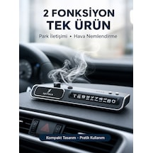 Led Ekranlı Nemlendirici Araç Park İletişim Numarası Gösterici Yeni Nesil Altın - Çok Renkli