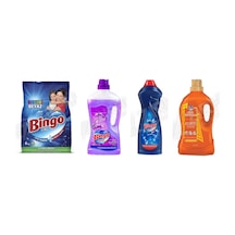 Bingo Tüm Renkler Deterjan 6 Kg+ Yüzey Tem. Fresh 2.5 Lt + Amonyaklı Krem 750 Ml +giysi Şampuanı 3lt 4'lü Set Diğer