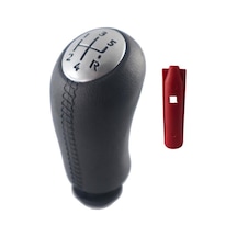 Duster Logan Sandero Uyumlu Deri Desenli Krom Boyalı Kapak Vites Topuzu siyah