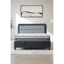 Gisela Modeli Full Ortopedik Çift Kişilik Pedli Yataklı Baza Ve Başlık Takımı 3 Lü Set 140 x 190
