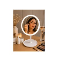 30 Cm Şarjlı Işıklı Makyaj Aynası Beyaz 8961