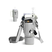 Pazly Stanley Yalıtımlı Su Şişesi Kapağı Çantası Bardak Siyah 505 001 Trendooze Omuz Askısı Ve Pipet İle Siyah