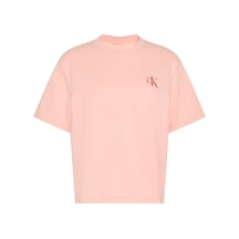 Calvin Klein Ss Boxy Left Chest M, 4tj Pembe Kadın T-shirt