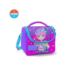 Coral High Kids Mor Pembe Mavi Simli K-Pop Desenli Thermo Beslenme Çantası 11849