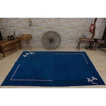 Turkuaz Modern Vintage Eskitme Halı 194x284