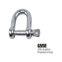 Shuıvan Zincir Kilidi 6mm Standart Tip - 316 Paslanmaz-1640