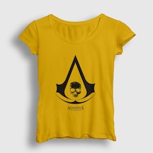 Presmono Kadın Skull Assassin's Creed T-shirt Sarı Presmono Kadın Skull Assassin's Creed T-shirt Sarı