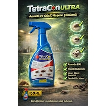 Tetracon Ultra Sprey Haşere İlacı 450 Ml Kene, Sivrisinek, Karasinek, Akrep, Tahtakurusu