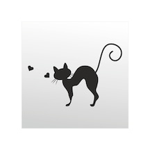 Folyo Sticker Kedi Adkpquy654 130cm Uzunluk Siyah