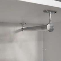 Dolap Içi 30 Cm Krom Yuvarlak Askı Borusu Askı Borusu +flanş+vida Dolap İçi Düzenleyiciler