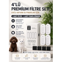 Paslanmaz Çelik Su Pınarı Için Aktif Karbon Yedek Filtre 4+4 Adet