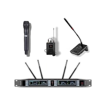 Camimarket C-444 4 Kanal Uhf Mikrofon Alıcısı Ve 3 Mikrofonlu Set