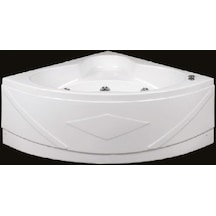 Alika - 110X110 Oval Köşe Jakuzi Küvet & Hidromasaj Sistem-1 6 Jet