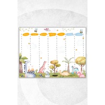 Çocuk Haftalık Planlayıcı - A4 - 30 Yaprak - Öğrenci Planlayıcı - Okul Planlayıcı - Ders Programı - 0623 Çok Renkli