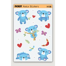 Sevimli Koala Sticker Seti - 13 Adet Etiket Çıkartma Diğer