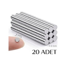 20 Adet 5x2 Yuvarlak Mini Neodyum Mıknatıs Magnet Çap: 5 Mm Kalınlık : 2 Mm