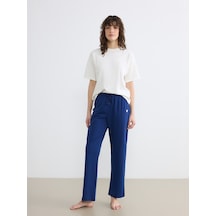Lcw Dream Lacivert Beli Lastikli Kalp Nakışlı Kadın Pijama Altı