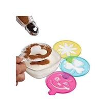 Plastik Desenli Kek Pasta Kahve Tatlı Süsleme Şablonları Çok Renkli