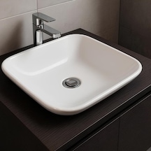Deliksiz Taşma Özellikli 43 Cm Lavabo Batarya 508 Yeşil