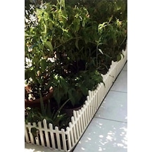 1 Metre Uzunluğunda Dekoratif Bahçe Çiti Plastik Beyaz Çit Beyaz